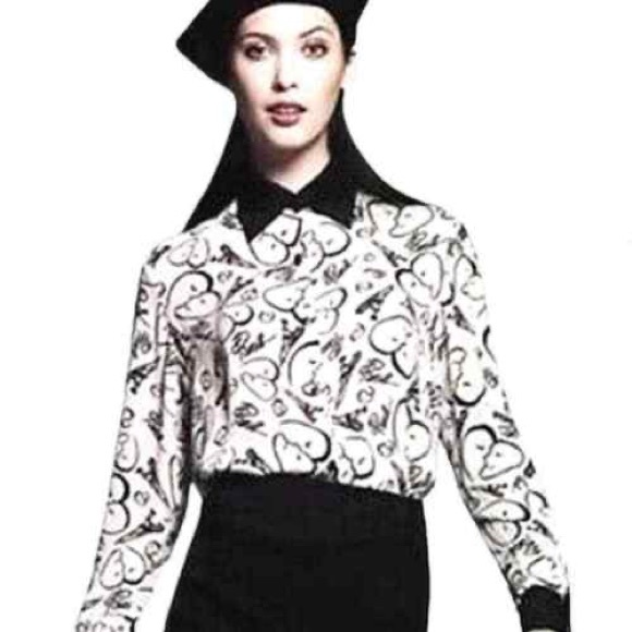 NWT Catherine Malandrino for Designation Love Paris Chiffon Button Down Shirt XS - Picture 9 of 9